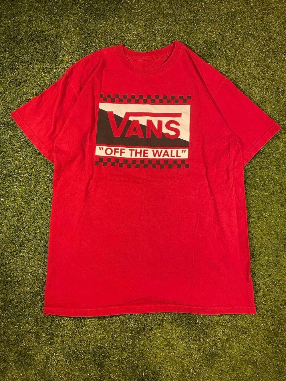 Vans Graphic T-Shirt Red Off The Wall Logo